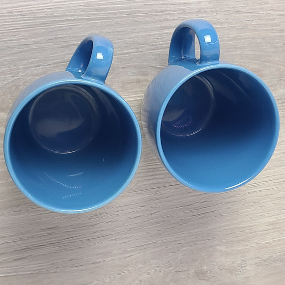 Corelle Stoneware Thailand Cornflower Blue Mugs Cups Set Of 2 - Picture 4 of 6